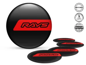 Rays Calcomanía de Rueda Estilo Insignias Silicona Racing